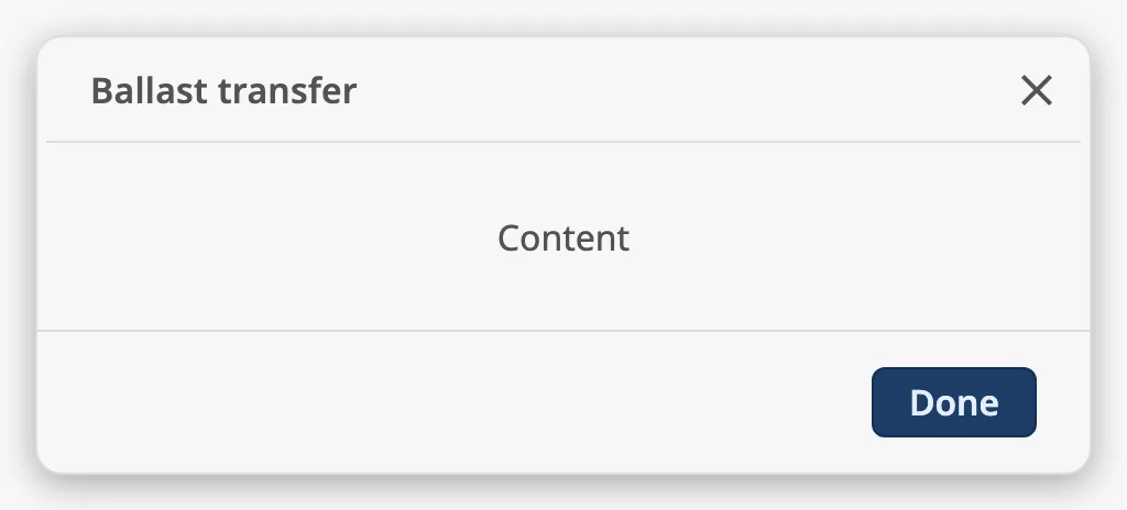 Done only, with close button