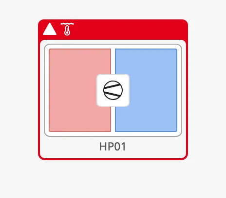 Alert icon in the top flap