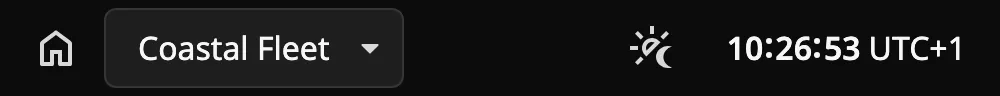 Clock with seconds and time zone