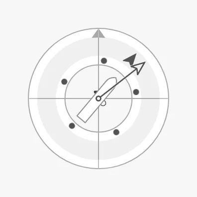 Course as a needle
