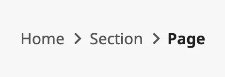 Breadcrumb with default properties