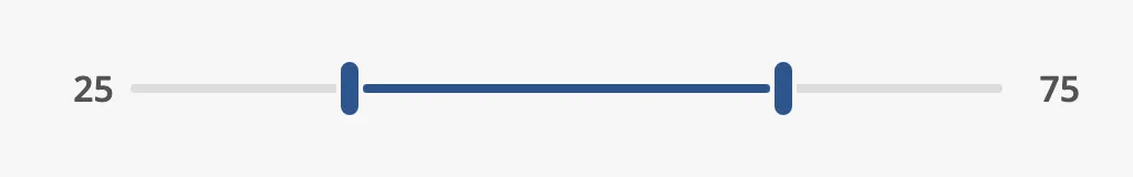 Double slider with default properties