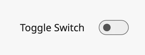 Toggle Switch with default properties and a label
