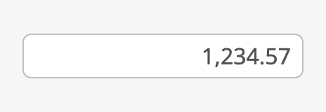 Number with the default format