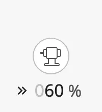 Speed in percent