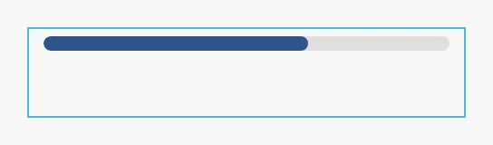 Linear progress bar in a higher box