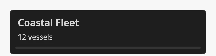 Fleet Button with a name and a status
