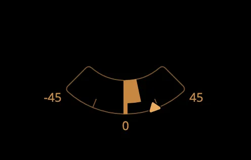 A rudder instrument in the night palette