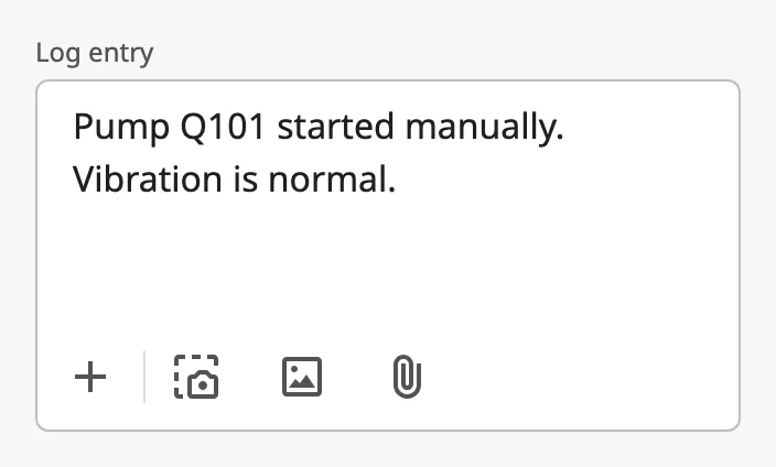 Textarea with a label and a toolbar