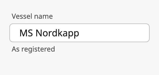 Text field with a label and a helper text