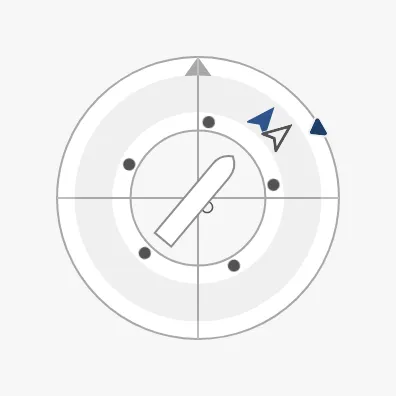 Compass with the heading enhanced