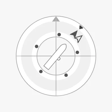 Compass at its setpoint