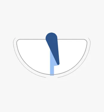 Indicator with silhouette