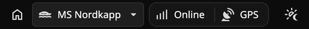 Selector showing a vessel